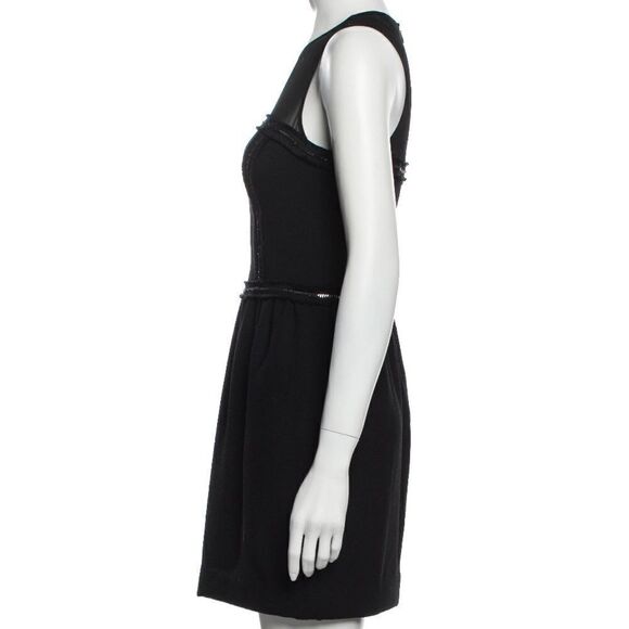 Sandro Black Rapprochement Chain Mesh Mini Dress Size 1 - Picture 2 of 8